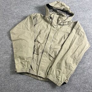 Simms GORE-TEX Paclite Jacket Mens M Olive Green Hooded Waterproof Fishing Rain